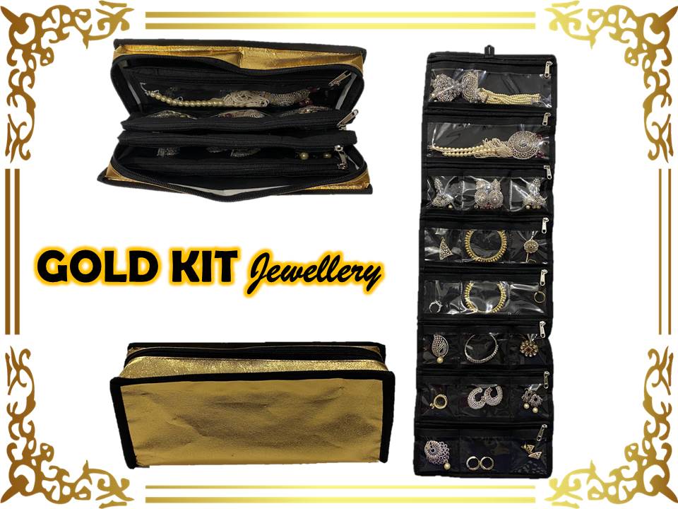 20 Pockets Gold Jewellery Travel Kit (Code: T050)