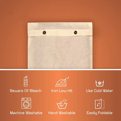 Cotton Saree Cover with Net Window & Wooden Button Closure – Set of 10