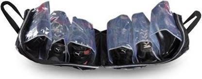 6 Compartment Shoe Organizer Bag – Matt Nylon & PVC – Black Color