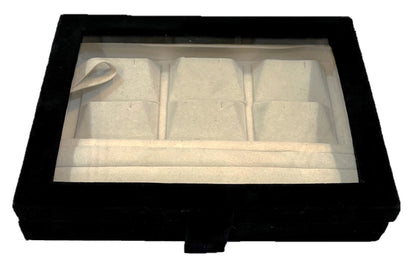 Ring and Earring Box – Clear Top – Size 9×6 inch ( 2 Pieces )