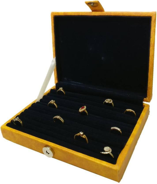 Women men 100 Rings. Ring Box -Gold (Code: J030)