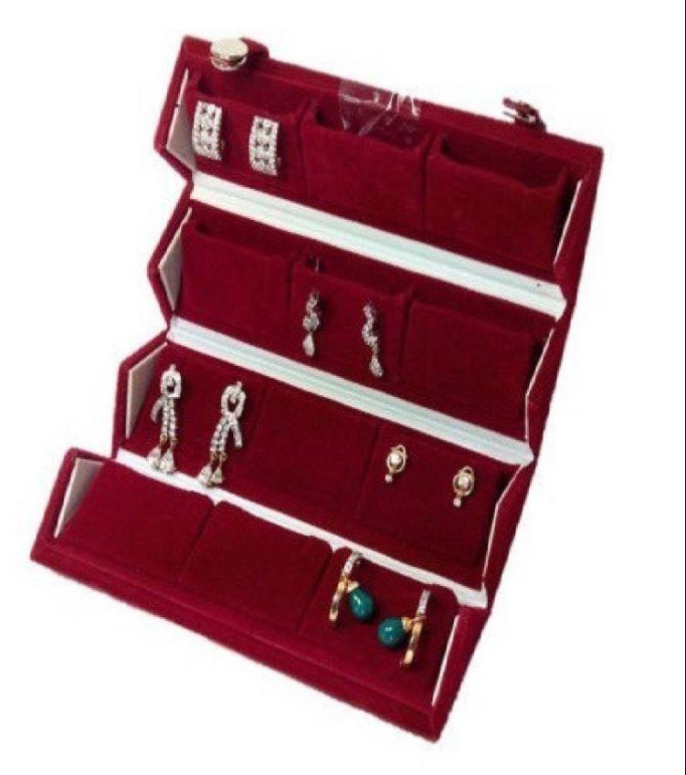 Medium Earring Folder -Maroon (Code: J016)