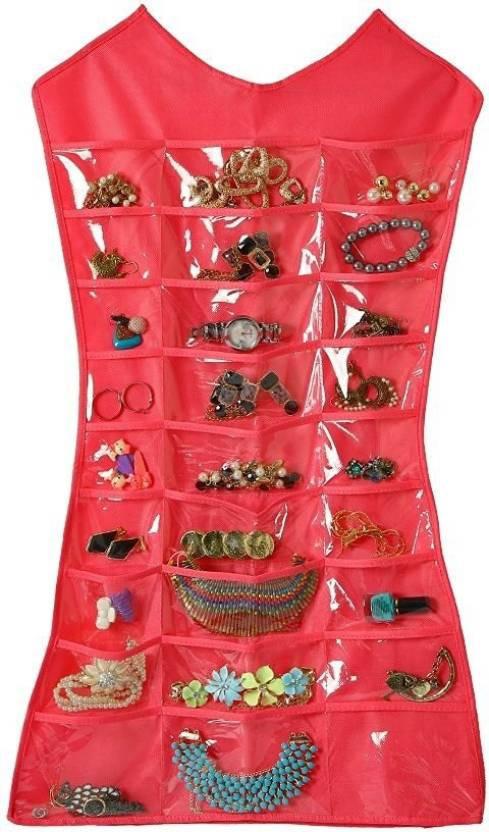 Dress Shaped Double Sided Hanging Organizer Pink (Code: H008)