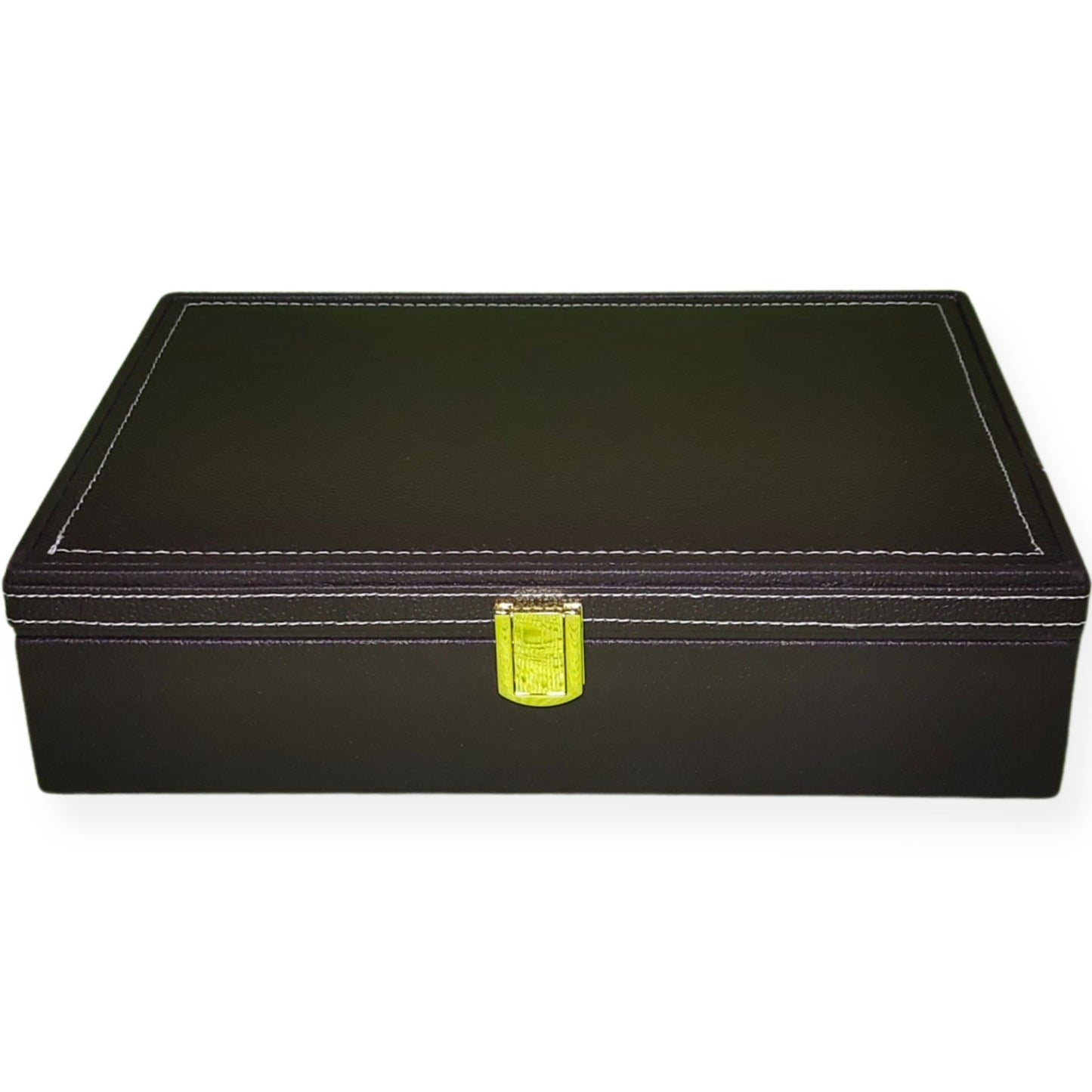 Premium finish stitched 12 slots watch box For keeping 12 watches