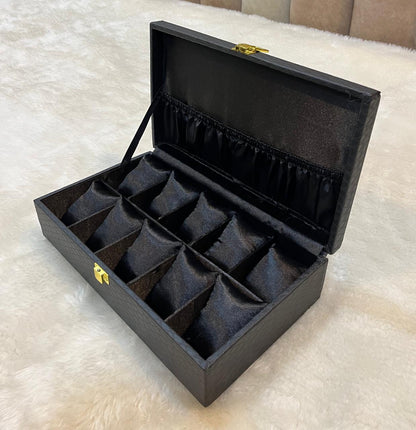 Black Luxury Series- 10 Grids Watch Storage Case