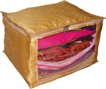Satin Saree Cover – 9 Inch Height, Premium Storage Organizer (Set of 3) | Code: S015