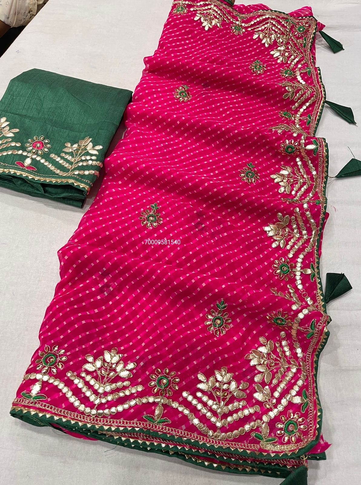 Awesome Jaipuri Gotta Work Sarees