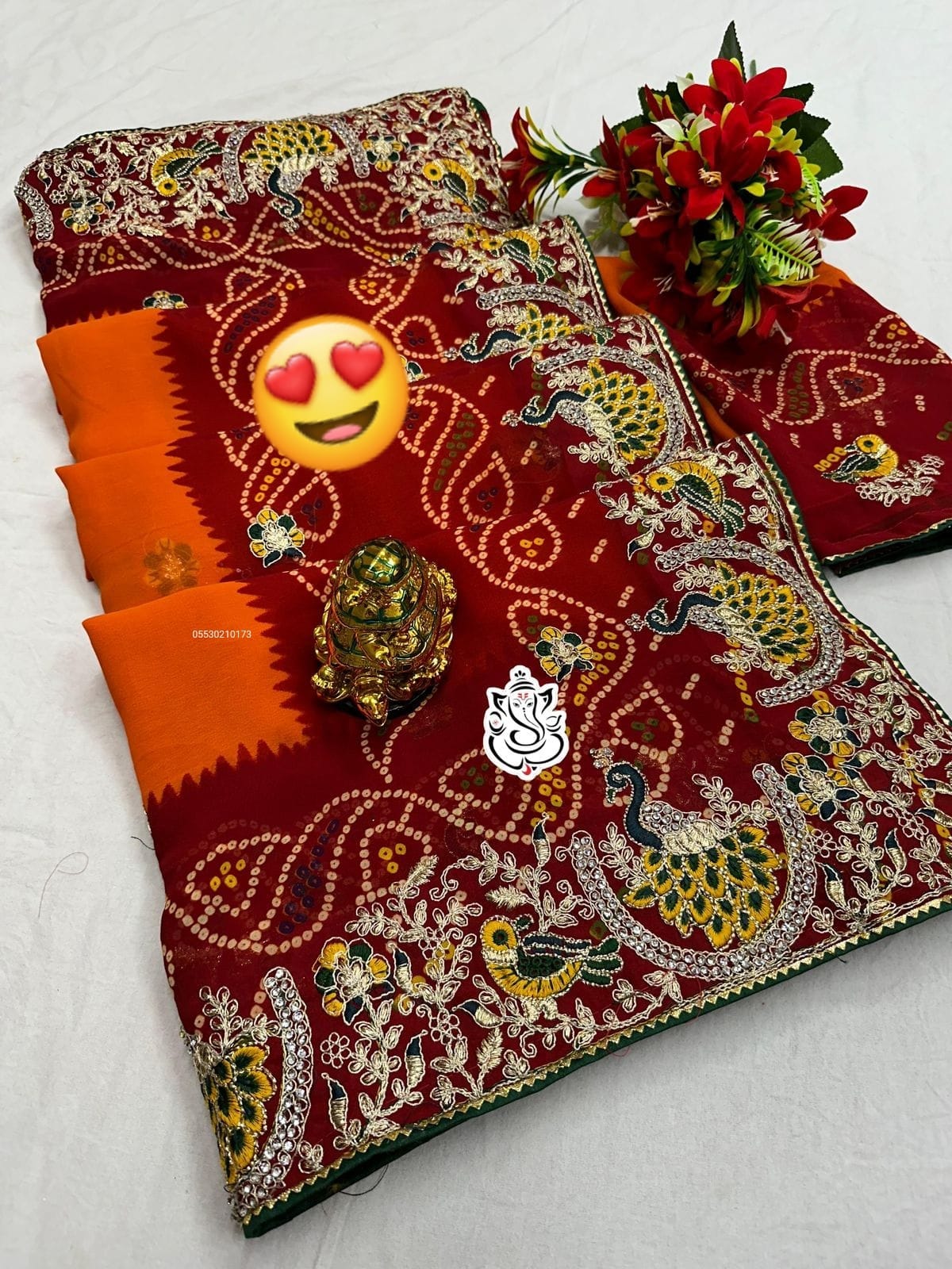 New design rajasthani chunri pila sarees