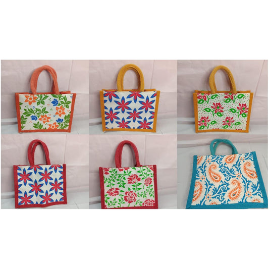 Jute Canvas Bag ( 6 Pieces )