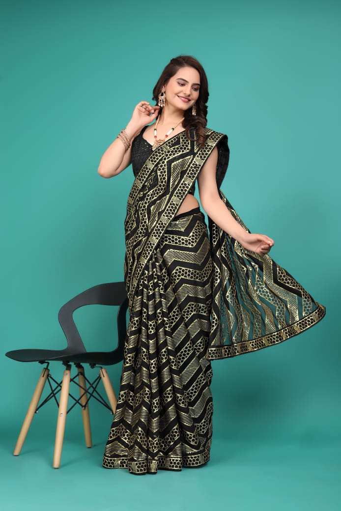 EXCLUSIVE BEAUTIFUL  GEORGETTE SAREE