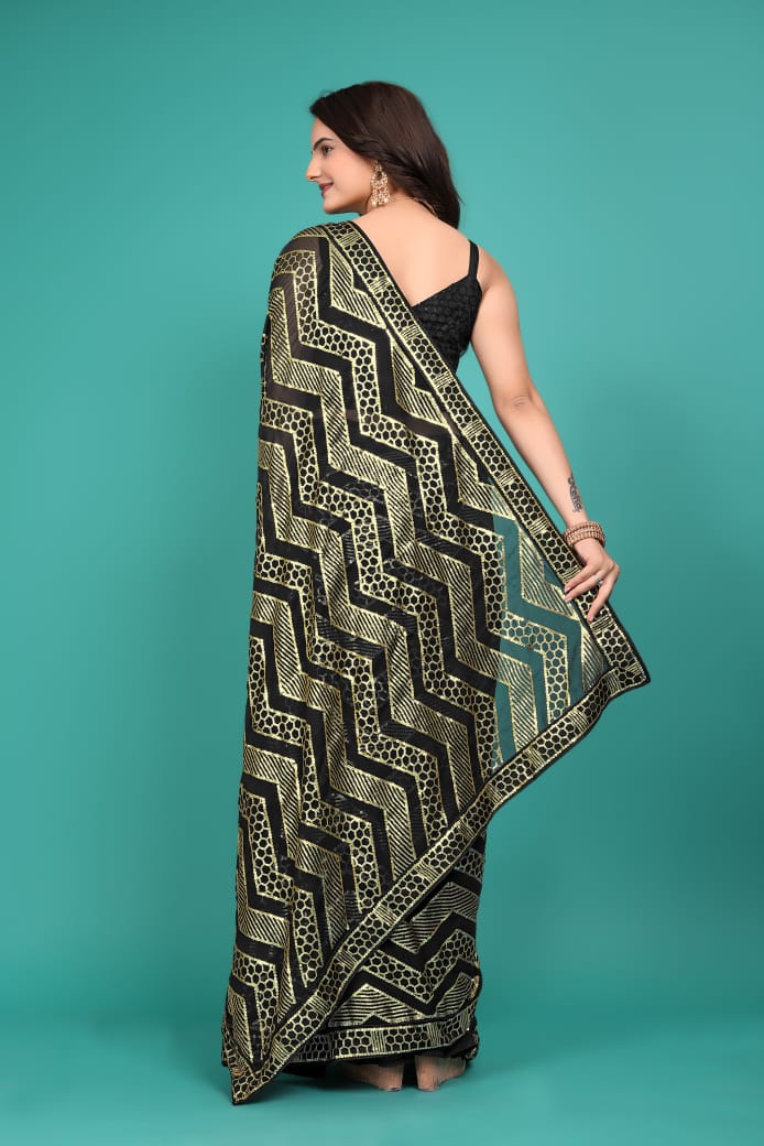 EXCLUSIVE BEAUTIFUL  GEORGETTE SAREE