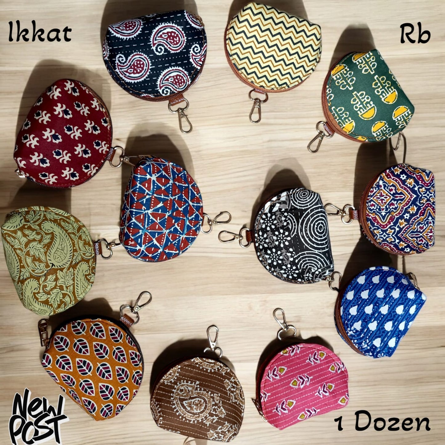 Ikkat Coin Pouch ( 12 Pieces )