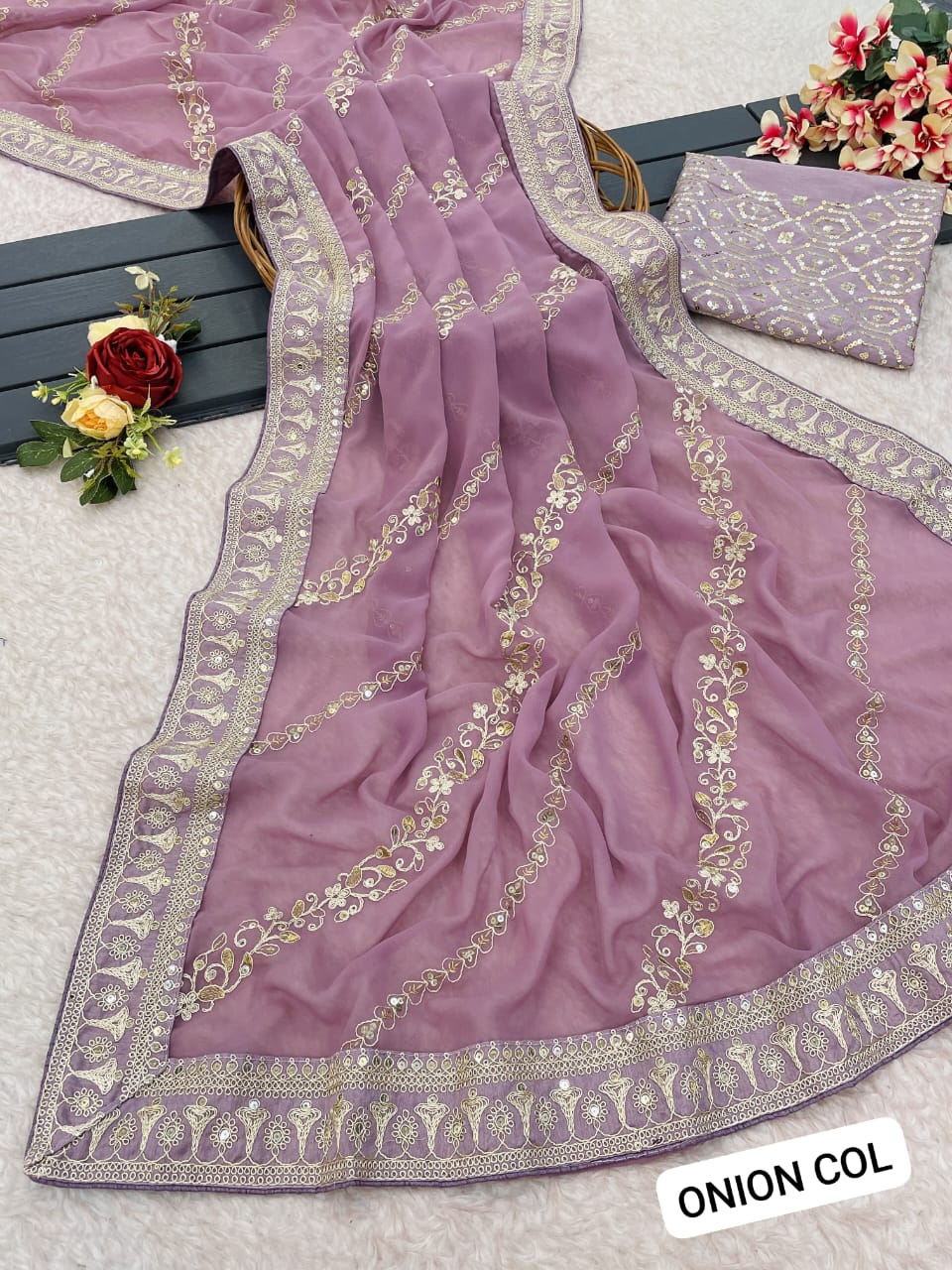 Pure  soft GEORGETTE sarees with amazing CODING SEQUENCE ZARI EMBROIEDRY work