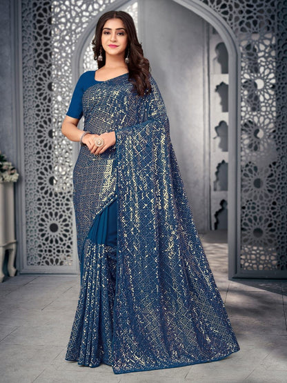 Beautiful Sequance Embroidery work on saree PALLU SKIRT CONCEPT