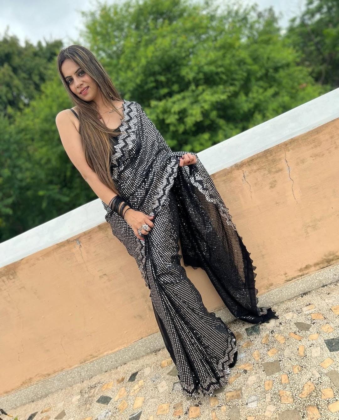 Party wear soft georgette saree