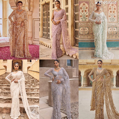 New Bollywood Blockbuster Net Sequins Saree