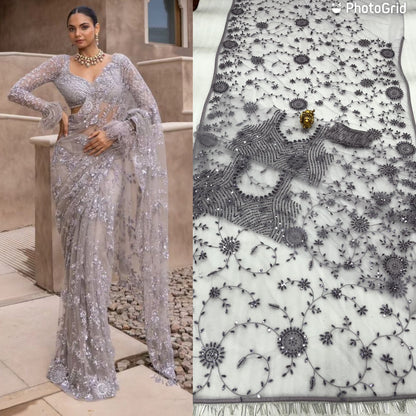 New Bollywood Blockbuster Net Sequins Saree