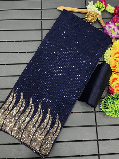 New Bollywood Blockbuster Dual Sequins Saree – DF 3405
