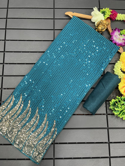 New Bollywood Blockbuster Dual Sequins Saree – DF 3405