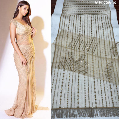 New Suhana Khan Bollywood Blockbuster 5MM Sequins Saree