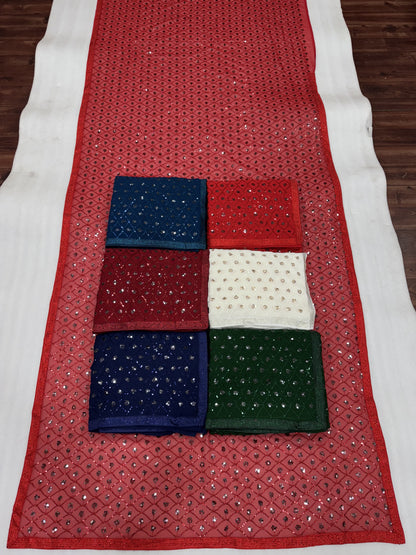 Bollywood Blockbuster Dual Sequin Saree – Heavy Georgette | Swarovski Border | DF 3427