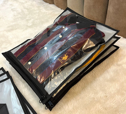 2-in-1 Shirt & Trousers Organizer – Dual Side Storage Bag for Travel & Wardrobe ( 10 Pieces )