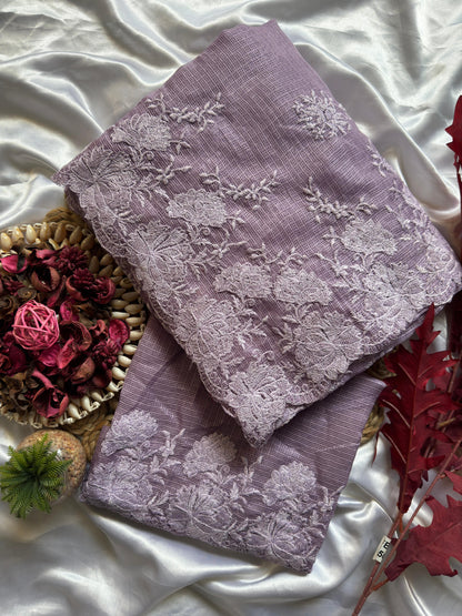 Bollywood Designer Saree – Pure Soft Kota Doriya with Cutwork & Multi Thread Work | Code: DF KOTA