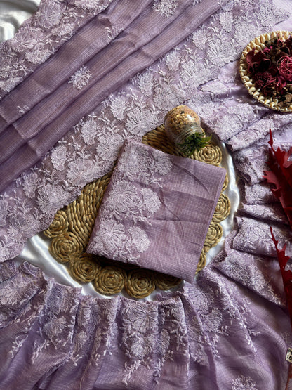 Bollywood Designer Saree – Pure Soft Kota Doriya with Cutwork & Multi Thread Work | Code: DF KOTA