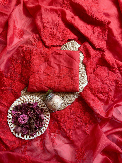 Bollywood Designer Saree – Pure Soft Kota Doriya with Cutwork & Multi Thread Work | Code: DF KOTA