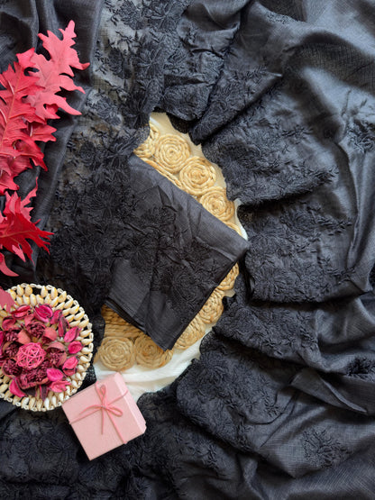 Bollywood Designer Saree – Pure Soft Kota Doriya with Cutwork & Multi Thread Work | Code: DF KOTA