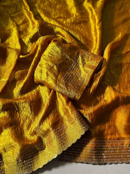 Super Rich Space Silk Saree with Diamond Work – Royal Elegance in Every Drape