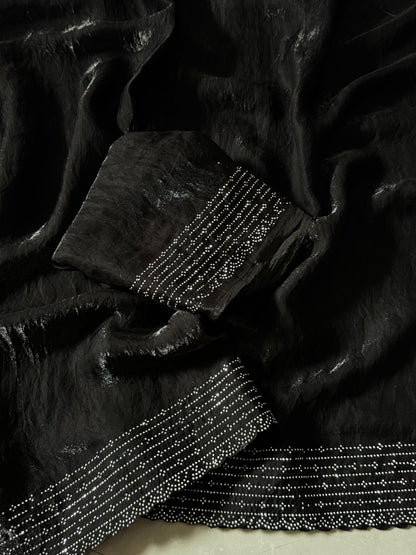 Super Rich Space Silk Saree with Diamond Work – Royal Elegance in Every Drape