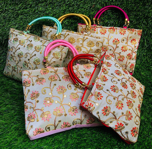 Premium Embroidered Potli / Handbag – Perfect for Return Gifts & Occasions ( 20 Pieces )