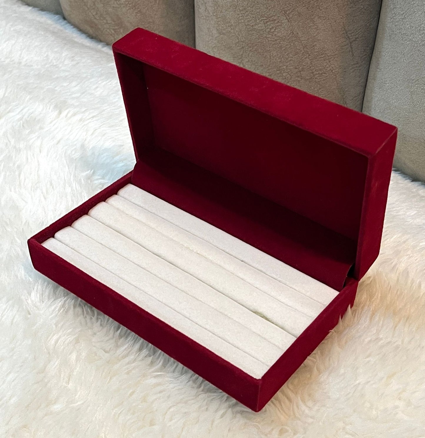 Velvet Pocket Rings Organizer Box – 30 Slots Jewelry Gifting Case ( 3 Pieces )