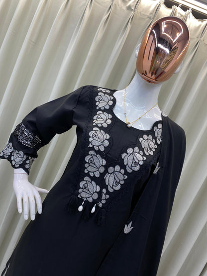 DESIGNER WEAR EXCLUSIVE AND COMFORTABLE SUIT IN REYON SLUB COTTON FABRIC TOP PANT WITH DUPATTA PAIR