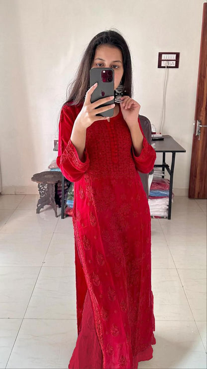 DESIGNER WEAR EXCLUSIVE GEORGETTE WITH EMBROIDERY SUIT WITH DUPATTA