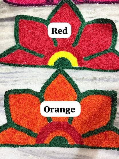 Rangoli Mats Set – 4 Pieces (24x12 inch) | Decorative Floor Mats