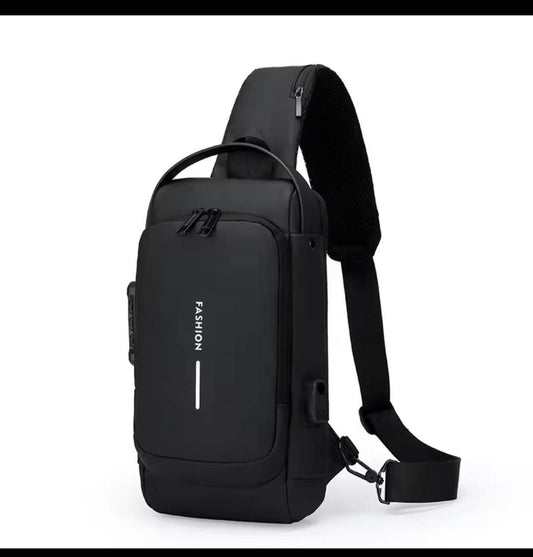 Best Selling Anti-Theft Crossbody Sling Bag for Men & Boys with Password Lock