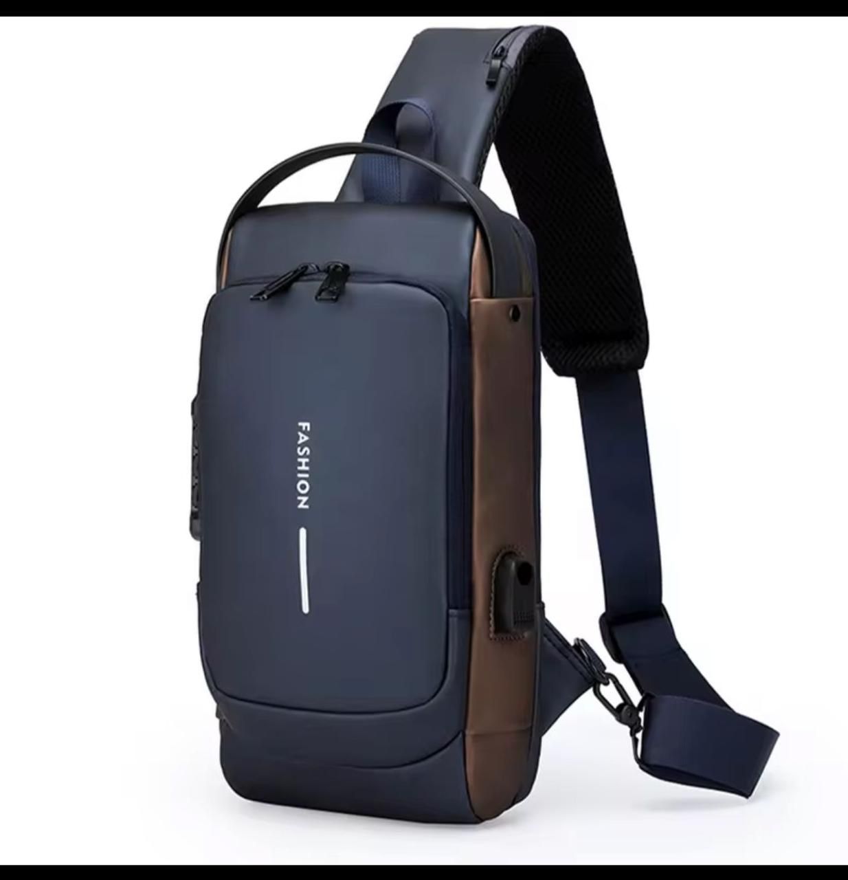 Best Selling Anti-Theft Crossbody Sling Bag for Men & Boys with Password Lock