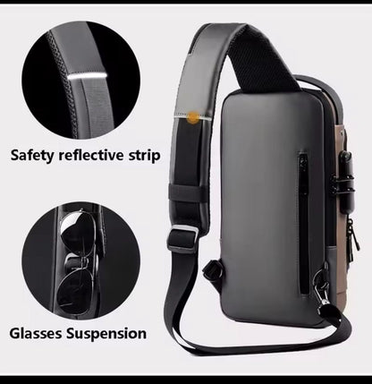 Best Selling Anti-Theft Crossbody Sling Bag for Men & Boys with Password Lock