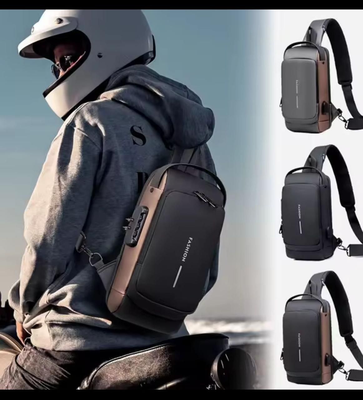 Best Selling Anti-Theft Crossbody Sling Bag for Men & Boys with Password Lock
