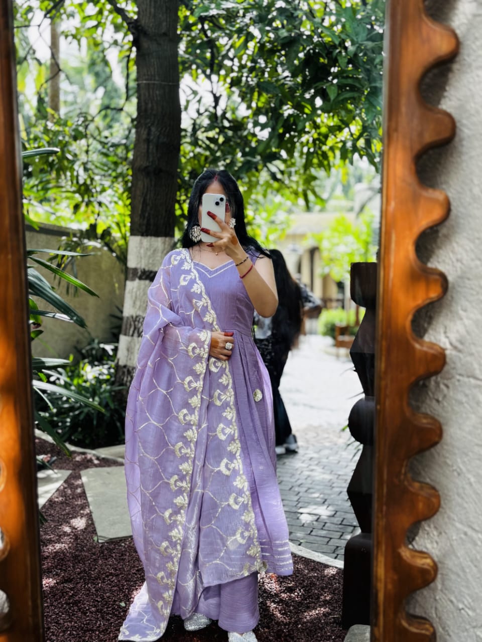 Real Modeling Superhit Anarkali Plazzo Set – Soft Crunchy Chiffon | Hand Gotta Patti Work | Premium Festive Wear for Women