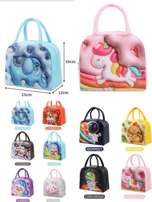 Printed Tiffin Bags/ Lunch Bag For Unisex ( 10 Pieces )