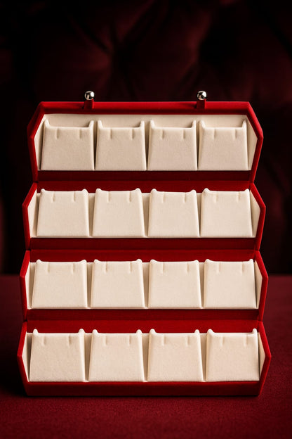 Foldable Earring Organiser (16 Pair) | Large Jewellery Storage Box | Travel Friendly Jewellery Case