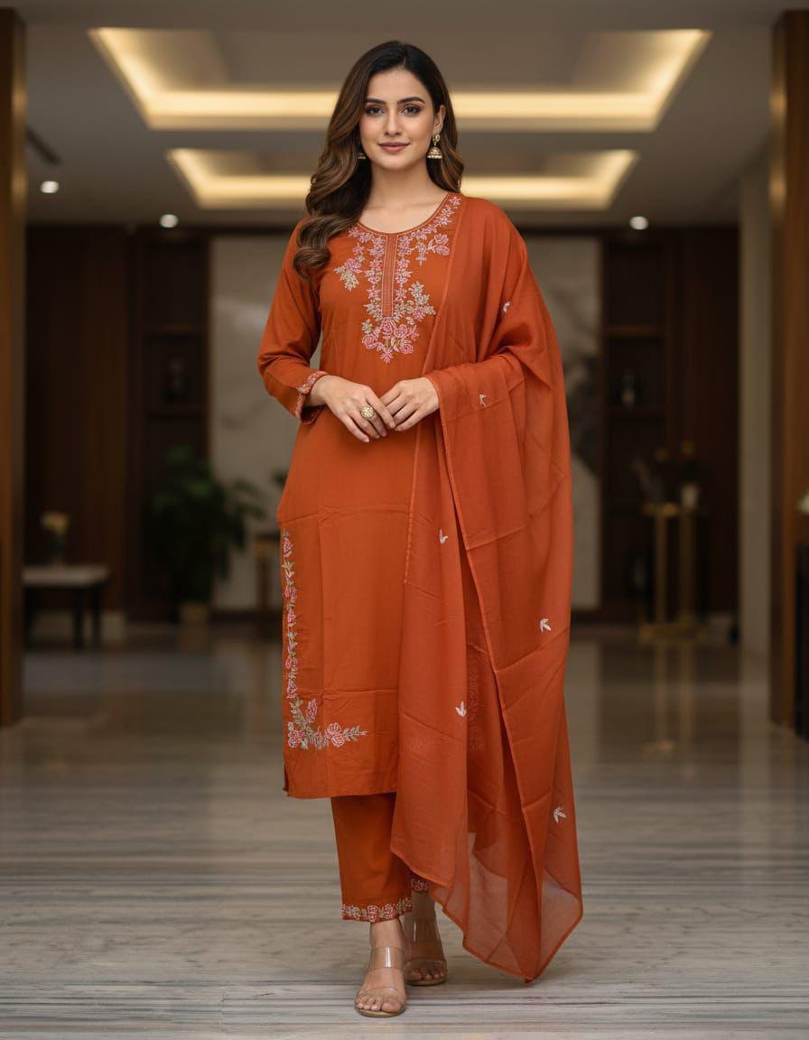 Premium Jaipuri Cotton Kurta Set with Mulmul Cotton Dupatta for Women