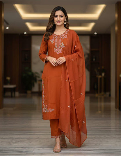 Premium Jaipuri Cotton Kurta Set with Mulmul Cotton Dupatta for Women