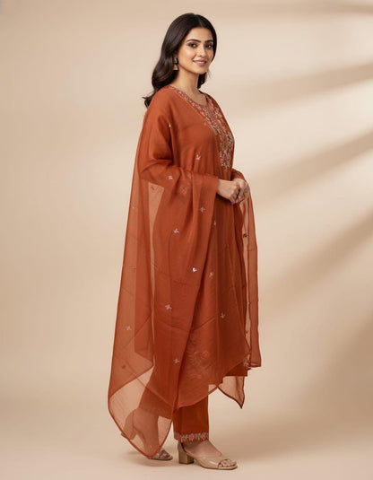 Premium Jaipuri Cotton Kurta Set with Mulmul Cotton Dupatta for Women