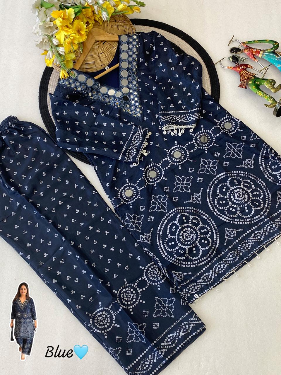 Designer Chinon Silk Co-Ord Set with Hand Embroidery for Women
