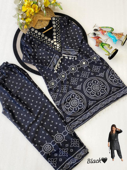 Designer Chinon Silk Co-Ord Set with Hand Embroidery for Women