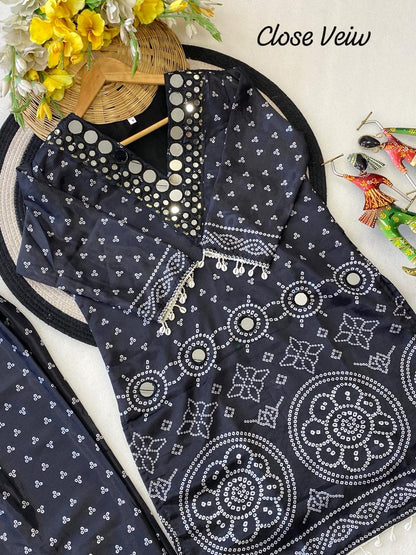 Designer Chinon Silk Co-Ord Set with Hand Embroidery for Women